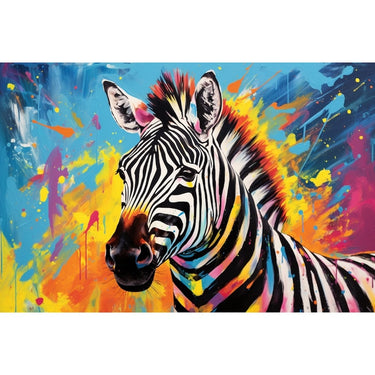 Peinture Pop Art Zèbre